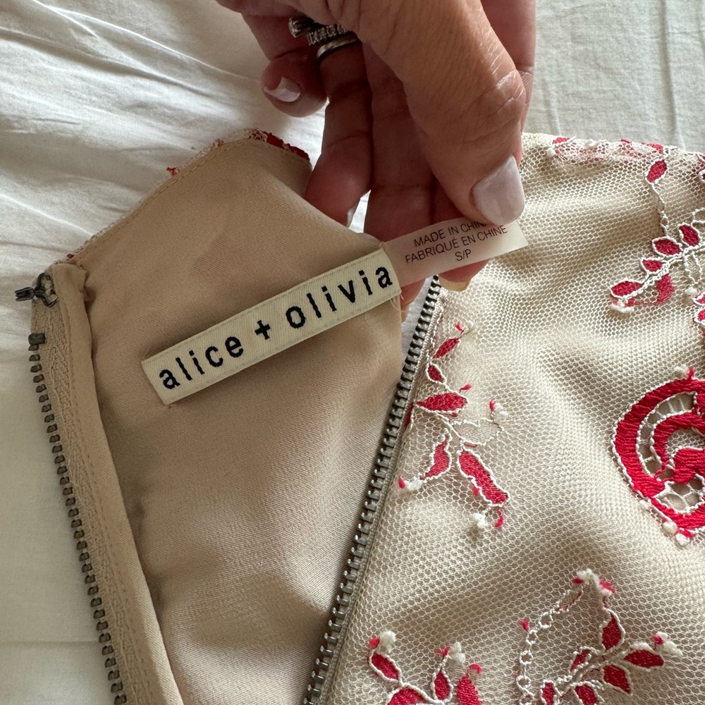Alicia & Olivia lace set top and skirt! Used only once.